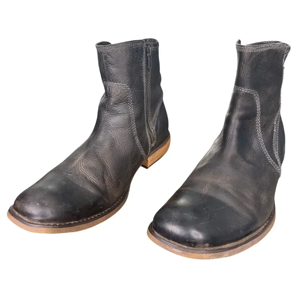 Bed Stu Men’s Crown Brown Distressed Leather Chelsea Boot Size US 11.5